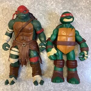 (2) RAPHAEL TEENAGE MUTANT NINJA TURTLE LARGE FIGURES 2012 & 2014  TMNT